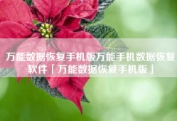 万能数据恢复手机版万能手机数据恢复软件「万能数据恢复手机版」