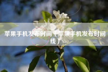 苹果手机发布时间（苹果手机发布时间线）